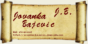 Jovanka Bajević vizit kartica